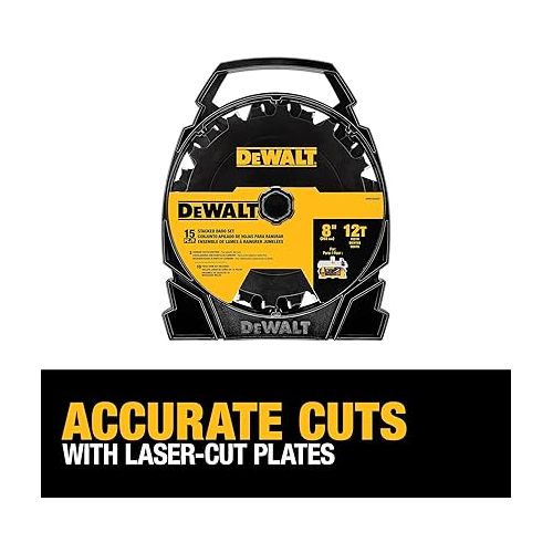  DEWALT Stacked Dado Saw Blade 8 Inch 12 Tooth (DW812DADO)