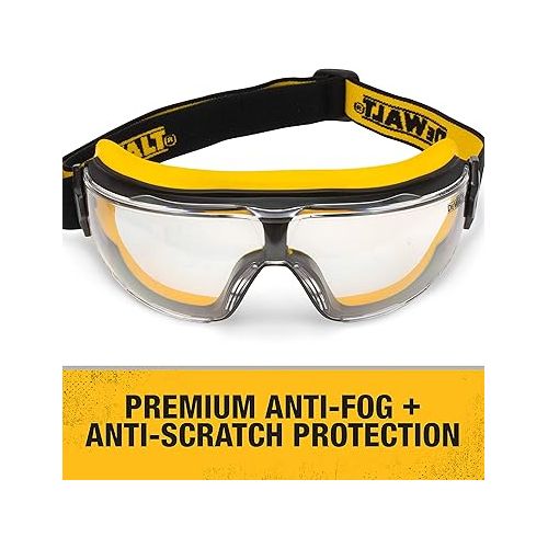  Dewalt Insulator Safety Goggle Dpg84 Skiing Unisex Adult Adjustable Anti Fog Replaceable Lens Rubber Full Rim