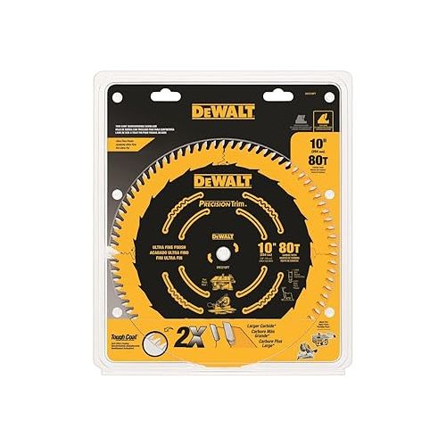  Dewalt DW3218PT 10 in. 80 Tooth Precision Trim Circular Saw Blade