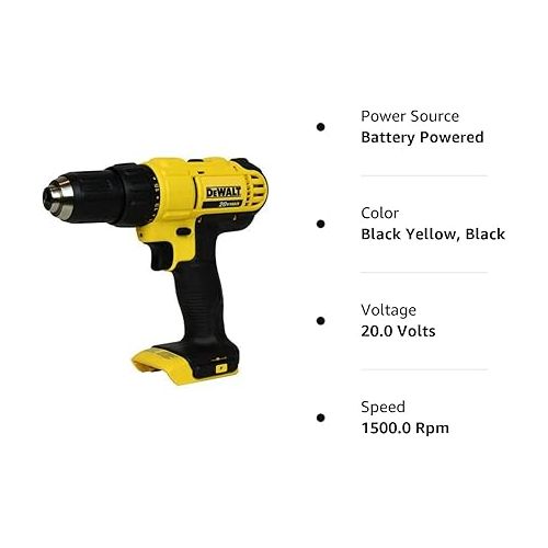  Dewalt DCD771B 20V MAX Cordless Lithium-Ion 1/2 inch Compact Drill Driver - Bare Tool