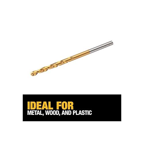  DEWALT 5/32-Inch, Titanium Nitride Coated, Split Point Twist Drill Bit (DW1310)