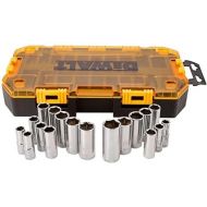 DEWALT DWMT73812 Tool Kit 3/8'' Drive Deep Socket Set, 20 Piece