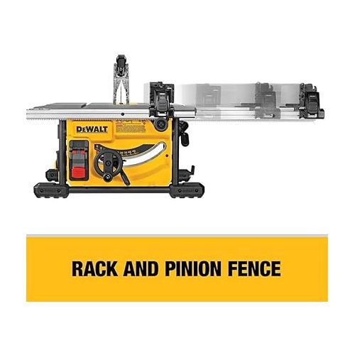  DEWALT Portable Table Saw with Stand, 8-1/4 inch, up to 48-Degree Angle Cuts (DWE7485WS)