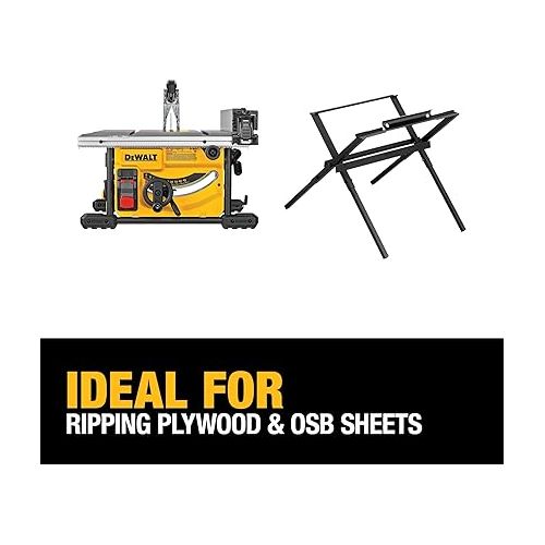  DEWALT Portable Table Saw with Stand, 8-1/4 inch, up to 48-Degree Angle Cuts (DWE7485WS)