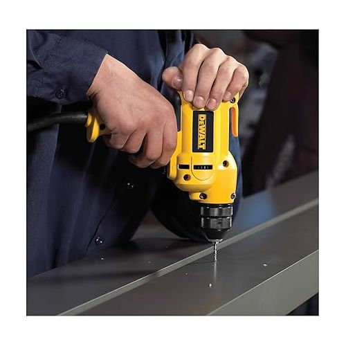  DEWALT Drill, 8.0-Amp, 3/8-Inch, Variable Speed Trigger, Mid-Handle Grip for Comfort, Corded (DWD115K )