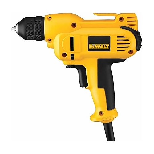  DEWALT Drill, 8.0-Amp, 3/8-Inch, Variable Speed Trigger, Mid-Handle Grip for Comfort, Corded (DWD115K )