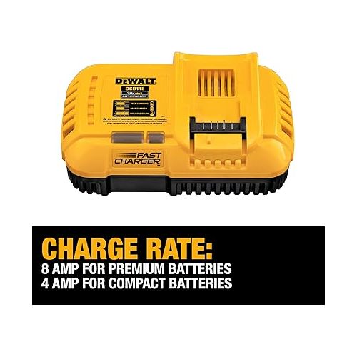  DEWALT FLEXVOLT 20V MAX Charger, Rapid Charge (DCB118)