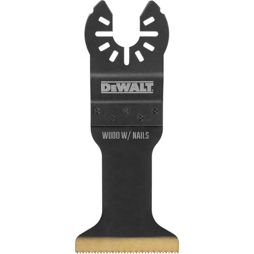  DEWALT Oscillating Tool Blade for Wood with Nails, Wide, Titanium Nitride Coated (DWA4204), Black