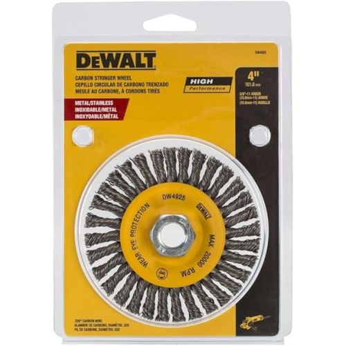  Dewalt 4 in. X 5/8 in. to 11 Hp .020 Carbon Stringer Wire Wheel