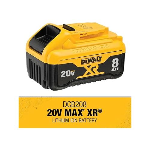  DEWALT 20V MAX* XR Battery, 8.0-Ah (DCB208)