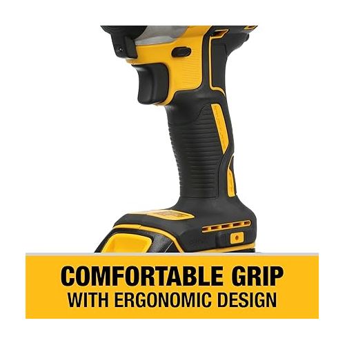  DEWALT 20V MAX Impact Driver, 1/4 Inch, Battery and Charger Included (DCF787D1)