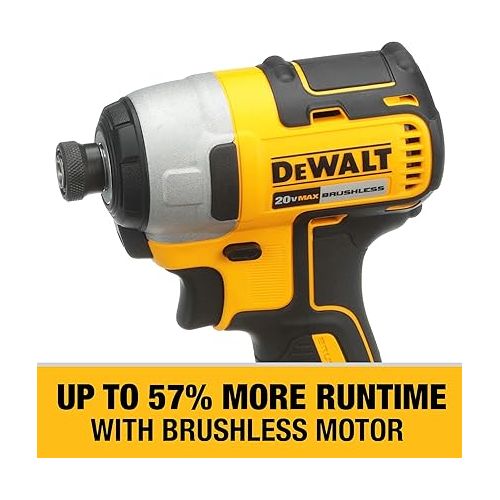 DEWALT 20V MAX Impact Driver, 1/4 Inch, Battery and Charger Included (DCF787D1)