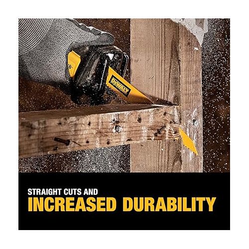  DEWALT Reciprocating Saw Blades, Bi-Metal, 6-Piece Set (DW4896)