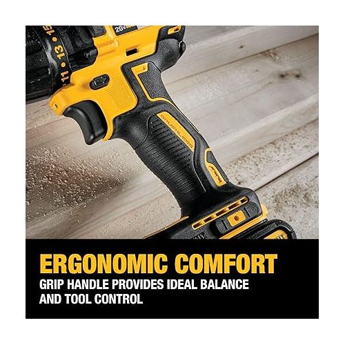  DEWALT 20V MAX Cordless Drill Driver, 1/2 Inch, 2 Speed, XR 2.0 Ah Battery and Charger Included (DCD777D1)