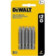 DEWALT Screwdriver Set, #2 Phillips, 2-Inch Power Bit, 5-Pack (DW2115)