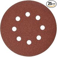 DEWALT DW4309 5-Inch 8 Hole 80 Grit Hook and LoopRandom Orbit Sandpaper (25-Pack)