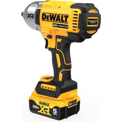  DEWALT 20V MAX XR 1/2 in. High Torque Impact Wrench with Hog Ring Anvil Kit (DCF900P2)