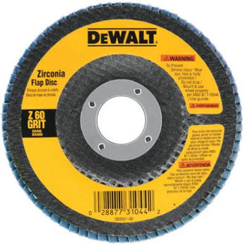  DEWALT DW8302 4-Inch by 5/8-Inch 60 Grit Zirconia Angle Grinder Flap Disc