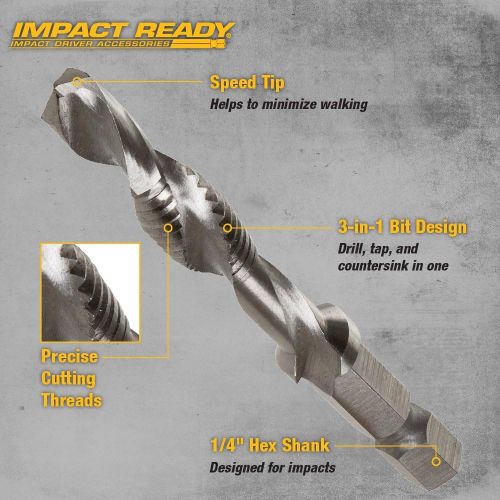  DEWALT DWADTQTR1224 Impact Ready 12-24 UNC Drill Tap, 1/4 Capacity