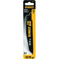 DEWALT DWA4166 6-Inch 6TPI 2X Reciprocating Saw Blade (5-Pack)