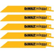 DEWALT DW4845 6-Inch 10/14 TPI Straight Back Bi-Metal Reciprocating Saw Blade (5-Pack)
