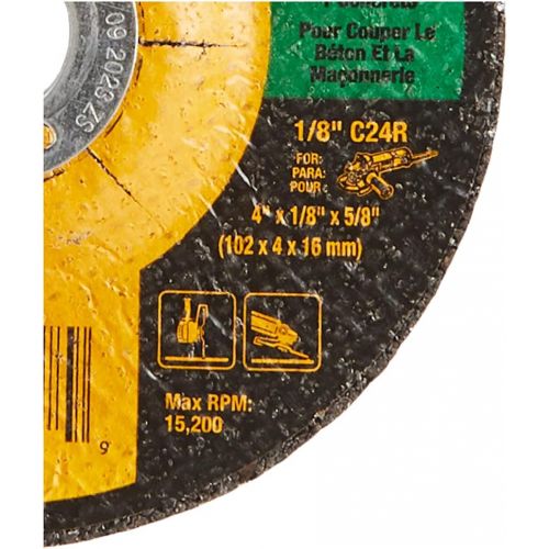  DEWALT DW4428 4-Inch by 1/8-Inch by 5/8-Inch Concrete/Masonry Cutting Wheel