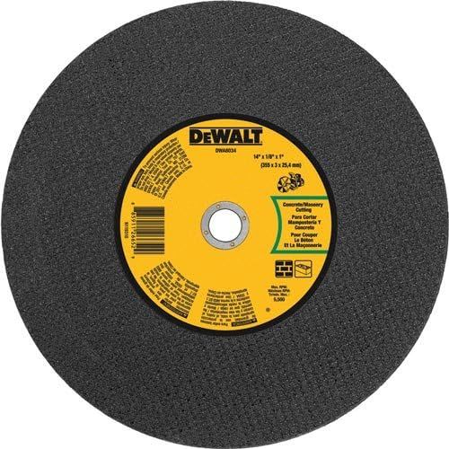  DEWALT DWA8034 Concrete Masonry Port Saw Cut-Off Wheel, 14-Inch X 1/8-Inch X 1-Inch