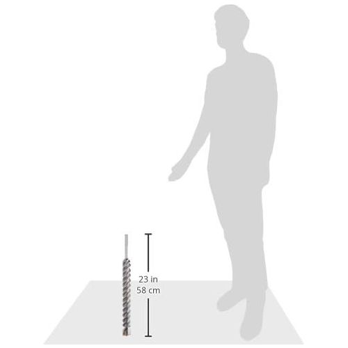  DEWALT SDS MAX Bit for Rotary Hammer, 4 Cutter, 2-Inch x 22-1/2-Inch (DW5831)