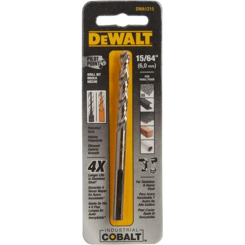  DEWALT DWA1215 15/64 Pilot Point Industrial Cobalt Drill Bit