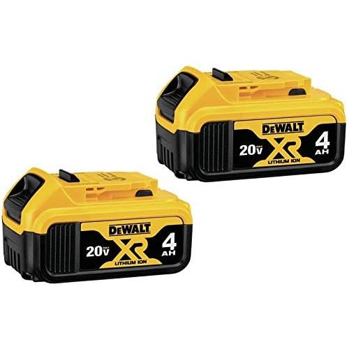  DEWALT 20V MAX XR Battery, 4.0Ah, 2-Pack with Extra 2.0Ah Battery (DCB204-2 & DCB203)