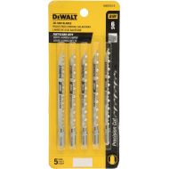DEWALT DW3753-5 4-Inch 6 TPI Fast Clean Cut Wood Cobalt Steel T-Shank Jig Saw Blade (5-Pack)