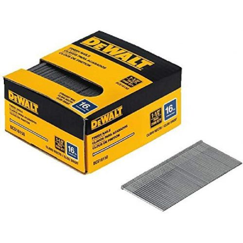  DEWALT Finish Nails, 1-1/2-Inch, 16GA, 2000-Pack (DCS16150)