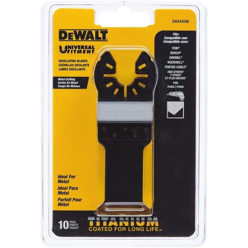  DEWALT Oscillating Tool Blade for Metal, Titanium, 10-Pack (DWA4209B)