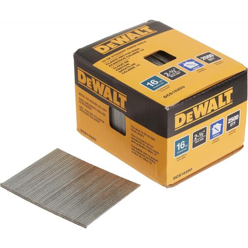  DEWALT Finish Nails, 2-1/2-Inch, 16GA, 2500-Pack (DCS16250)