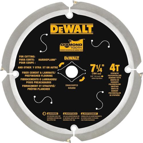  DEWALT DWA3193PCD Fiber Cement/Laminate Saw Blade, 7-1/4