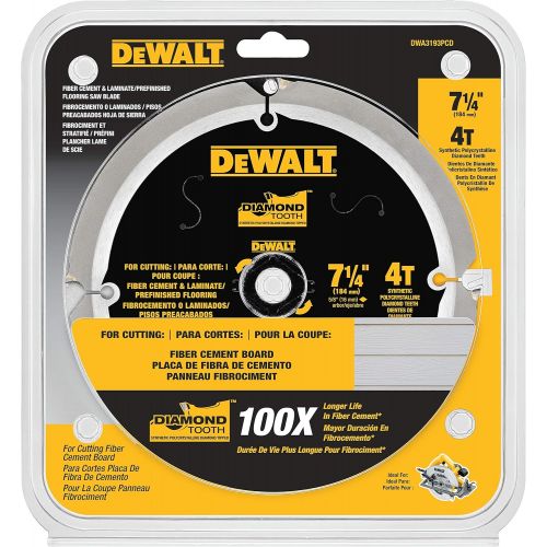  DEWALT DWA3193PCD Fiber Cement/Laminate Saw Blade, 7-1/4