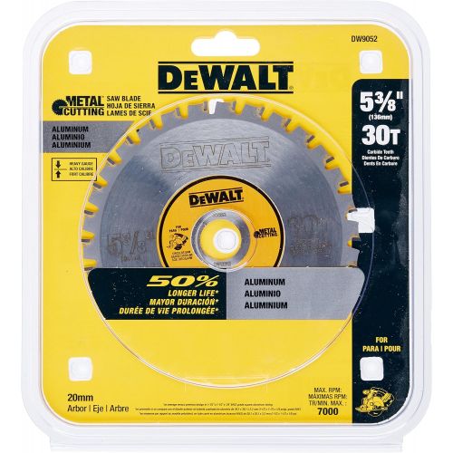  DEWALT DW9052 5-3/8-Inch 30 Tooth Aluminum and Non-Ferrous Metal Cutting Saw Blade