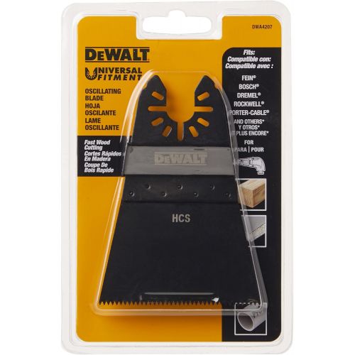  DEWALT Oscillating Tool Blade for Wood, Wide, Fast Cutting (DWA4207)