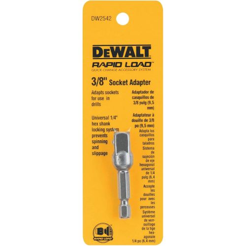 DEWALT DW2542 1/4-Inch Hex Drive to 3/8-Inch Socket Adapter