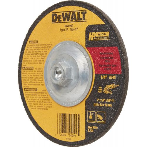  DEWALT Grinding Wheel for Metal, 7-Inch (DW4999)