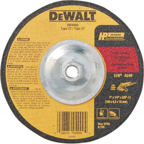  DEWALT Grinding Wheel for Metal, 7-Inch (DW4999)