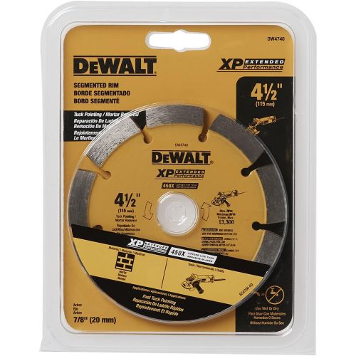  DEWALT Diamond Blade, Tuck Point, 4-1/2-Inch x 1/4-Inch (DW4740)