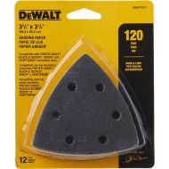 DEWALT DWASPTRI22 Hook and Loop Triangle 220 Grit Sandpaper, 12-Pack