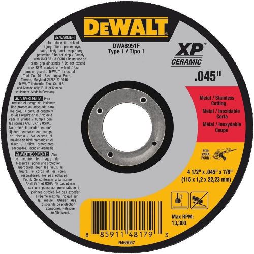  DEWALT DWA8953F T1 XP CER Fast Cut-Off Wheel, 6 x 0.045 x 7/8