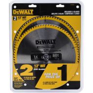 DEWALT 12-Inch Mitter Saw Blade, 80-Tooth, 2-Pack (DW3128P5D80I)