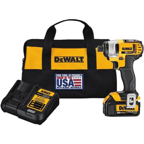  DEWALT 20V MAX Impact Driver Kit with 1 Battery, 1/4-Inch (DCF885L1)