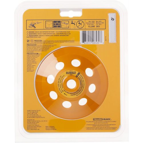  DEWALT Concrete Grinding Wheel, Double Row, Diamond Cup, 5-Inch (DW4777)