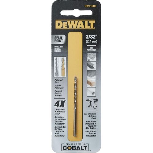  DEWALT DWA1206 3/32 Pilot Point Industrial Cobalt Drill Bit