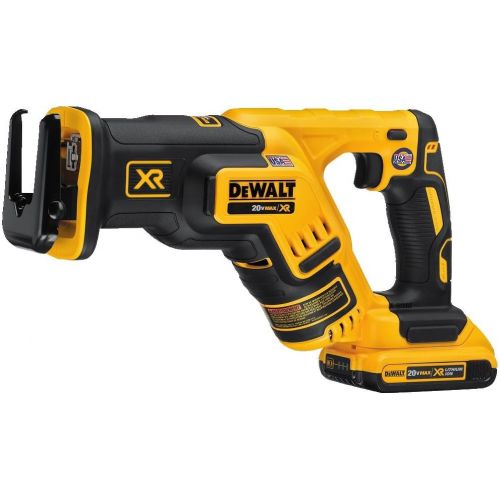  DEWALT 20V MAX XR Compact Reciprocating Saw, 2.0-Amp Hour (DCS367D1)