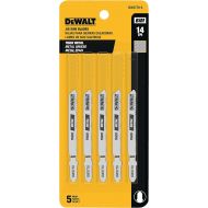 DEWALT Jigsaw Blades, Thick Metal Cutting, T-Shank, 3-Inch, 14-TPI, 5-Pack (DW37705)